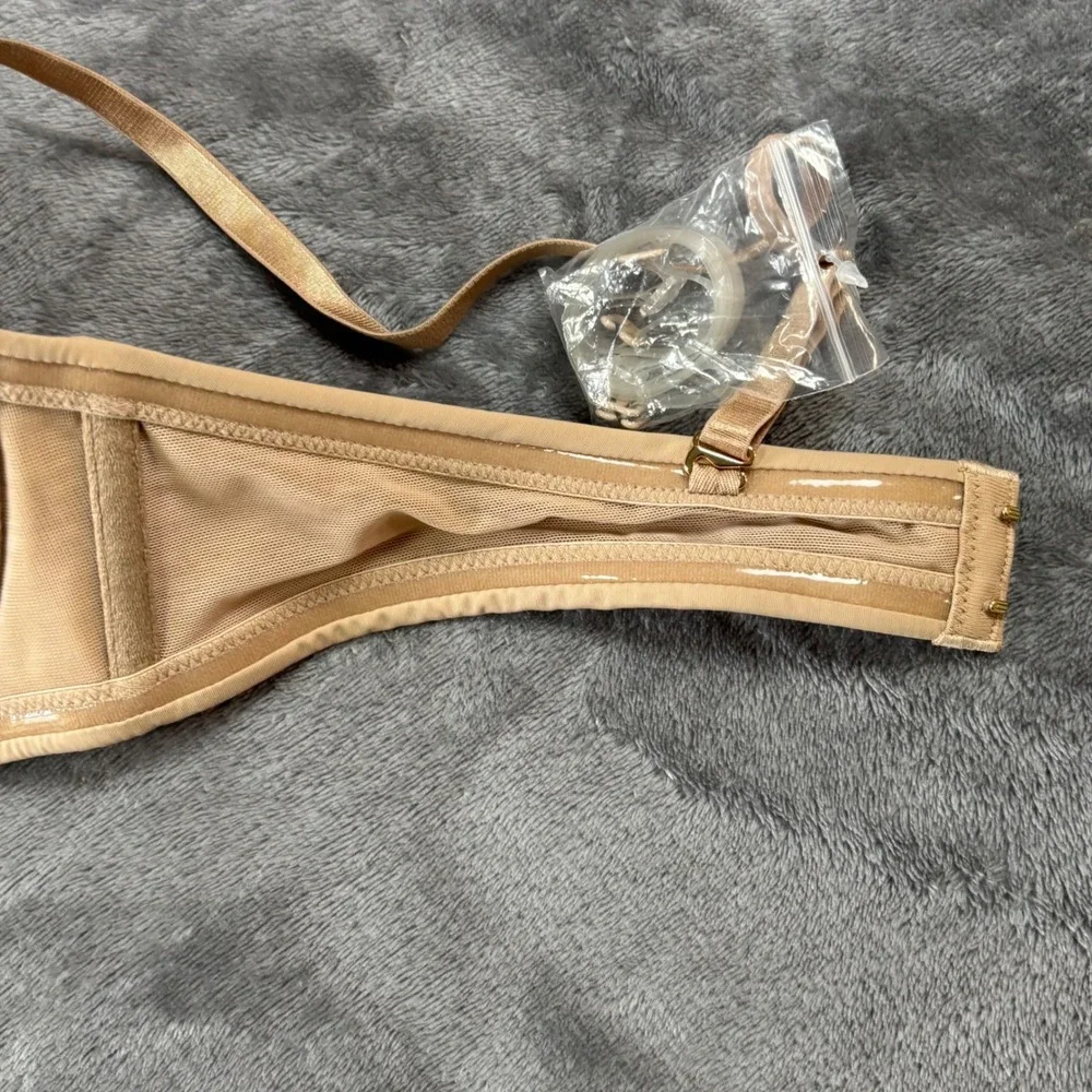 ThirdLove 24/7 Classic Strapless Bra Tan Nude 34B Multi-Way Clear Straps NWT